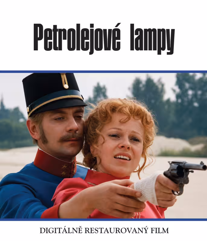 Přebal nově digitálně restaurovaného filmu Petrolejové lampy na Blu-ray