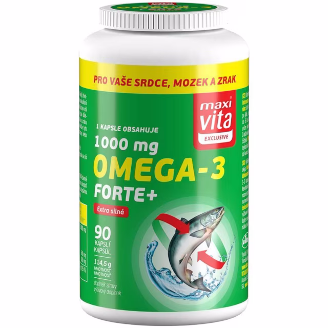 Maxi Vita Exclusive Omega 3 forte+: zdravé srdce, mozek a zrak