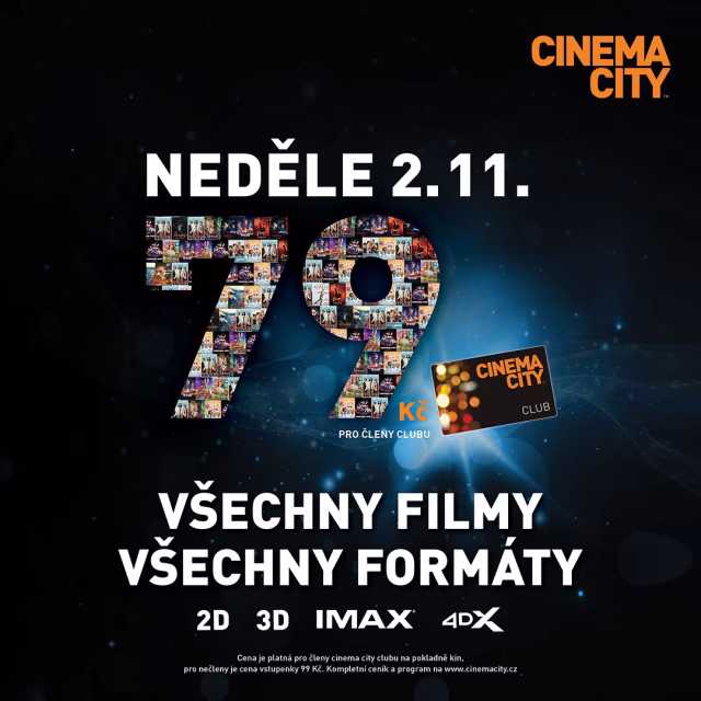 Filmová smršť za pár kaček aneb Levná neděle v Cinema City je zpět