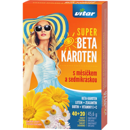 Soutěž o 6 balení Vitar Super beta-karoten s měsíčkem a sedmikráskou